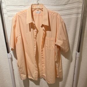 Van Heusen Men's Light Peach Casual Short Sleeve H2